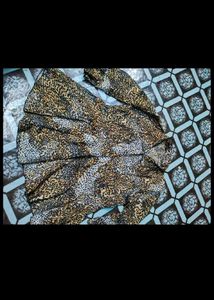 Chic Leopard Print Peplum Blouse