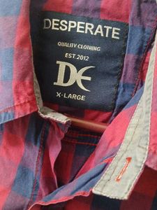 Men's Red &amp; Blue Checkered Shirt