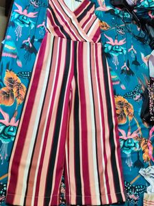 Striped Wide Leg Jumpsuit
