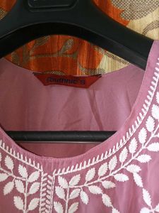 Lavender Chikankari Georgette Tunic ✨