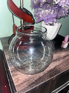 Brand New Crystal Clear Bowl Round Collar Vase