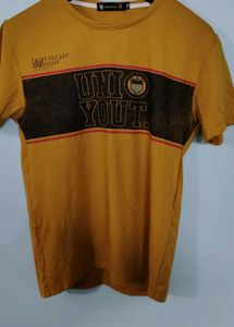 Men's Mustard Graphic T-Shirt