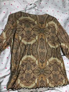 Boho fashion Paisley Print Long Sleeve Top