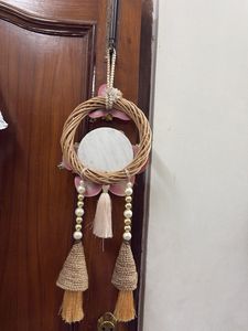 Handmade "Shubh Laabh" Floral Door Hanging