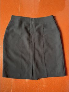 Chic Dark blue/deep blue Mini Skirt with Bow Detai