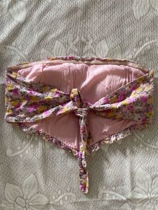 Pink Floral Tube Top