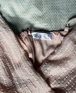 Light Pink Textured Midi Dress