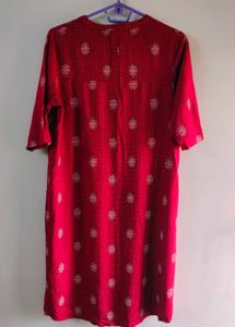 Red branded kurti