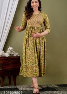 Green Maternity Kurta