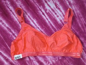 Coral Cotton Bra