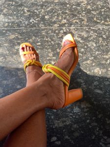 Bright yellow heels