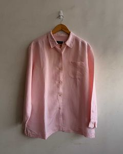 Pink Button-Up Collared Shirt
