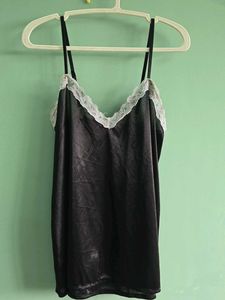 Sexy Satin Lace Trim Camisole