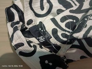 Stylish Black and White Printed Dress