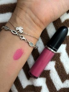 MAC Liquid Lipstick in Metallic Rose