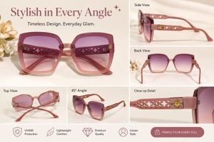 Chic Pink Square Sunglasses