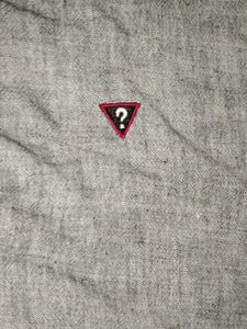 Guess Grey Linen Button-Up Shirt