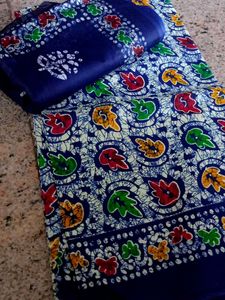Beautiful Blue Batik Dress Material