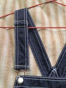 Dark Denim Short Overalls