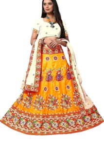 Bangalori Satin Mirror Work Lehenga Choli Set