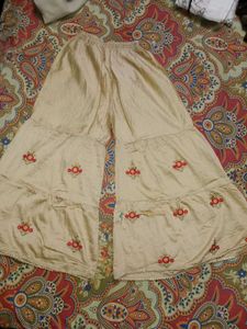 Embroidered Palazzo Pants