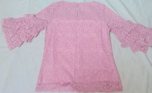Code Pink Lace Top