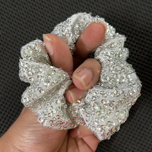 silver sequence scrunchies