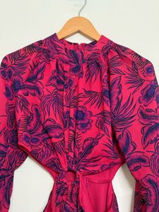 Floral Cut-out Midi Dress
