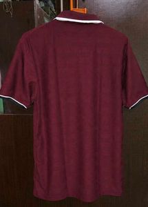 Maroon/Burgundy Cut &amp; Fit Polo T-Shirt | Men’s |