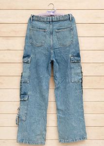 Zudio Light Wash Cargo Jeans