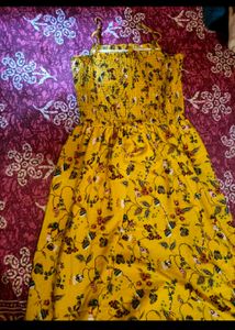Yellow Floral Maxi Dress
