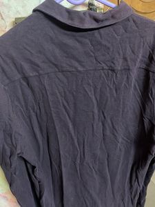 Dark berry Long Sleeve Button-Up Shirt