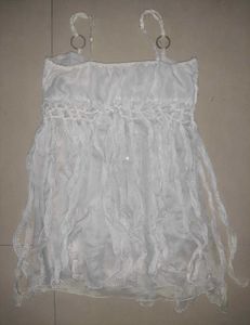 🤍 CHIC Y2K - Handcrafted Rare Designer White Top