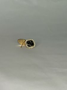 Elegant DO Black Rose Stud Earring
