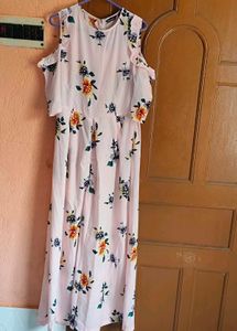Light Pink Floral colour jumpsuit
