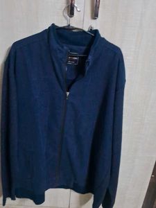 Men's Blue Zip-Up Jacket 4xl size