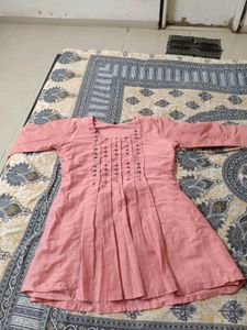 Pink Embroidered Kurta