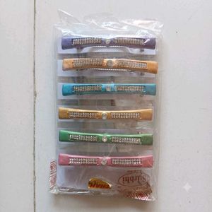 Set of 6 Rhinestone Hair Clips