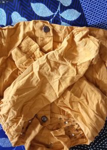 Beaded Yellow Denim Jacket