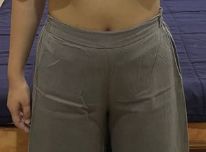 Women's Grey Wide Leg Palazzo Pants