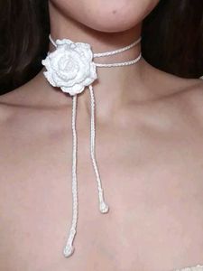 Handmade Rose Choker Necklace