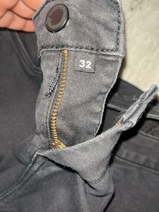 black distressed jeans