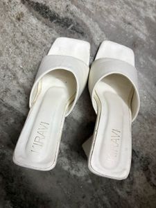 Chic White Mules