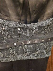 Elegant Blue Corset Top