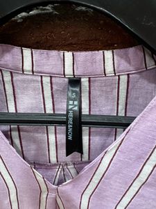 Striped Tie-Sleeve Top