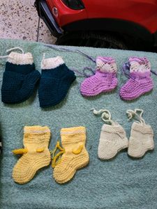 Woollen Socks (Set Of 4), New Born To 15 Months