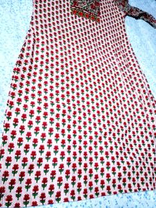 Designer Pink Floral Print Kurta