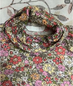 Floral Print Turtleneck Bodysuit