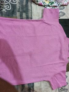 Chic Pink Turtleneck Top