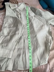 Oversized Green Button-Up Shirt(unused)